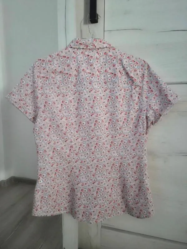Cămașă H&M EU 40 | Multicolor, Normal, Mânecă scurtă, Regular Standard fit, Floral & Tropical, Bumbac - Image 2