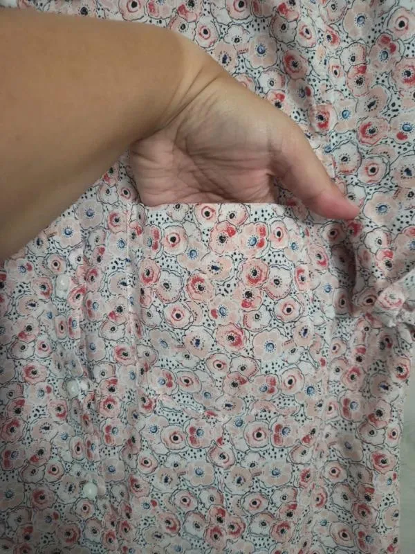 Cămașă H&M EU 40 | Multicolor, Normal, Mânecă scurtă, Regular Standard fit, Floral & Tropical, Bumbac - Image 4