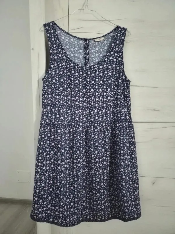Rochie de vară Multiblu EU 38 | Bleumarin, Mini, Fără mâneci, Floral & Tropical, Vâscoză - Image 6