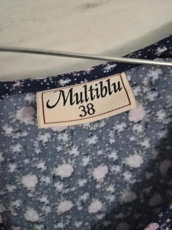 Rochie de vară Multiblu EU 38 | Bleumarin, Mini, Fără mâneci, Floral & Tropical, Vâscoză - Image 3