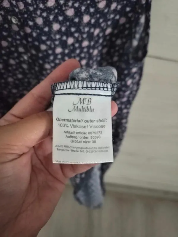Rochie de vară Multiblu EU 38 | Bleumarin, Mini, Fără mâneci, Floral & Tropical, Vâscoză - Image 4