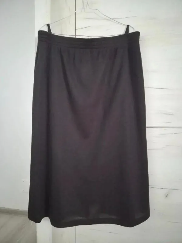 Fustă EU 48 | Negru, Maxi, Talie medie, Dreaptă (Straight) fit, Monocrom, Acrilic - Image 5