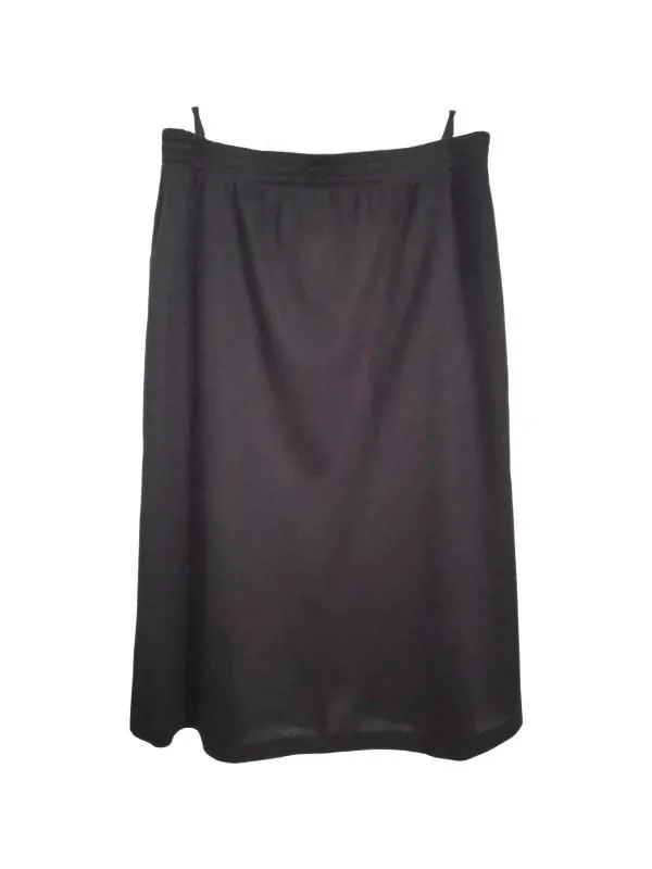 Fustă EU 48 | Negru, Maxi, Talie medie, Dreaptă (Straight) fit, Monocrom, Acrilic