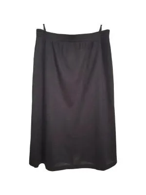 Fustă EU 48 | Negru, Maxi, Talie medie, Dreaptă (Straight) fit, Monocrom, Acrilic