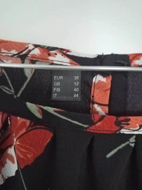 Rochie casual Bodyflirt EU 38 | Negru, Mini, Mânecă trei sferturi, Floral & Tropical, Poliester - Image 4