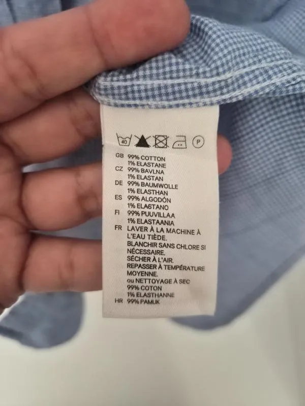 Cămașă H&M EU 40 | Bleu, Normal, Mânecă lungă, Regular Standard fit, Bumbac - Image 4
