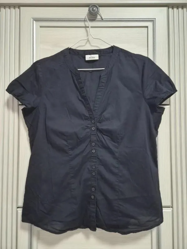Cămașă Yessica EU 40 | Negru, Normal, Mânecă scurtă, Regular   Standard fit, Monocrom, Bumbac - Image 6