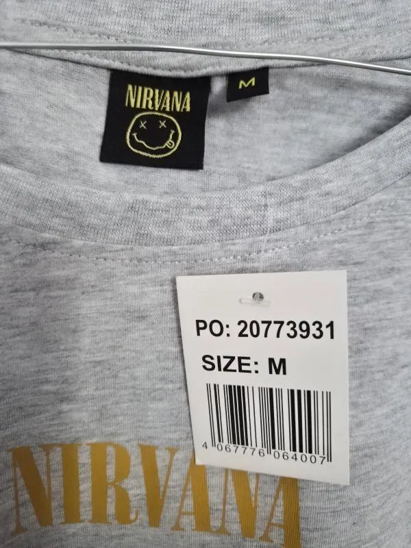 Tricou Nirvana M | Gri, Normal, Regular   Standard fit, Logo, Bumbac - Image 3