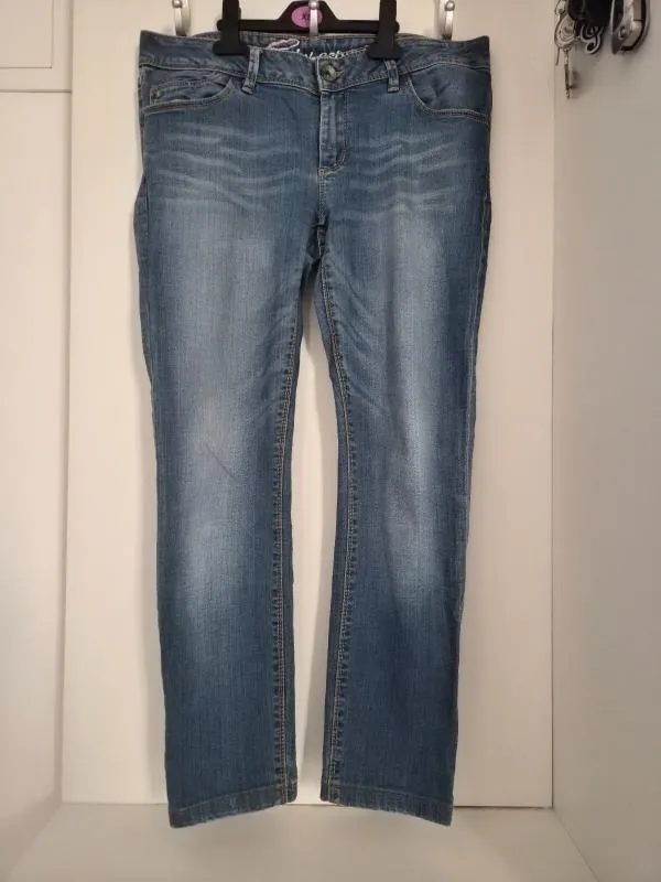 Blugi slim fit Esprit M | Albastru, Lungi, Talie medie, Slim fit, Monocrom, Prespălați Cu umbre - Image 6
