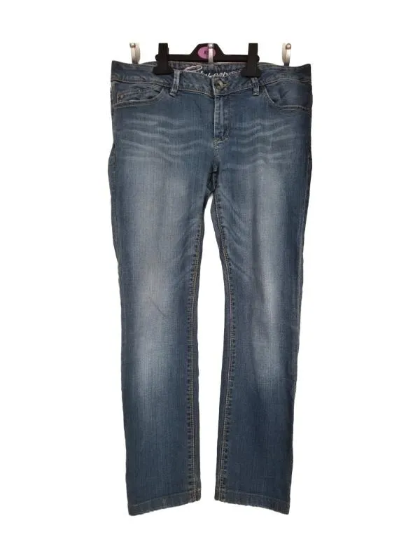 Blugi slim fit Esprit M | Albastru, Lungi, Talie medie, Slim fit, Monocrom, Prespălați Cu umbre