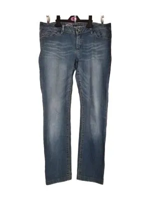 Blugi slim fit Esprit M | Albastru, Lungi, Talie medie, Slim fit, Monocrom, Prespălați Cu umbre