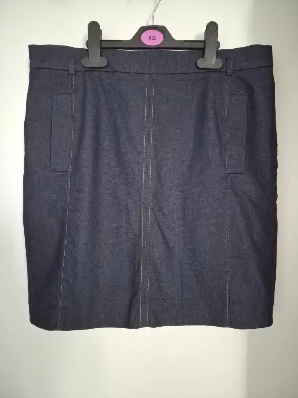 Fustă mini Esprit EU 38 | Bleumarin, Talie medie, Dreaptă (Straight) fit, Monocrom, Bumbac - Image 6