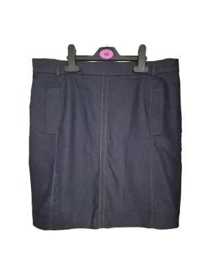 Fustă mini Esprit EU 38 | Bleumarin, Talie medie, Dreaptă (Straight) fit, Monocrom, Bumbac