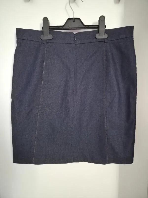 Fustă mini Esprit EU 38 | Bleumarin, Talie medie, Dreaptă (Straight) fit, Monocrom, Bumbac - Image 2