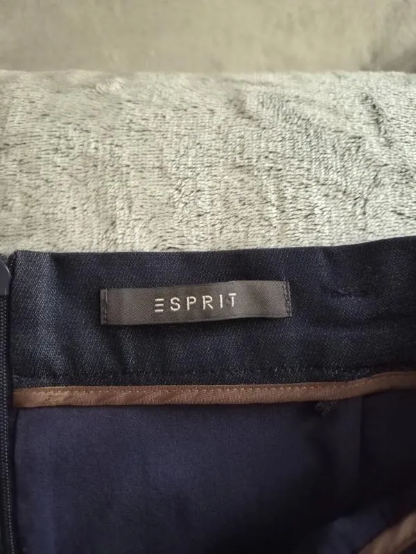 Fustă mini Esprit EU 38 | Bleumarin, Talie medie, Dreaptă (Straight) fit, Monocrom, Bumbac - Image 3
