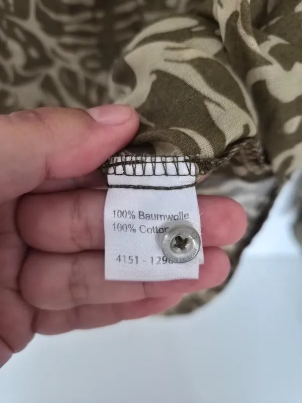 Bluză Emily Van Den Berg EU 40 | Khaki, Normal, Mânecă lungă, Regular Standard fit, Floral & Tropical, Paiete, Bumbac - Image 7