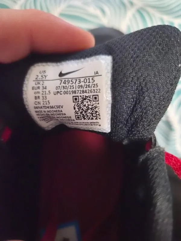 Sneakers Nike Băieți 34 | Negru - Image 6