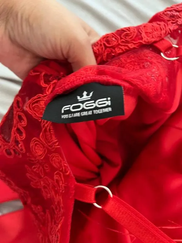 Rochie de seară Maxi Foggi S | Roșu, Bretele subțiri, Satinat - Image 7