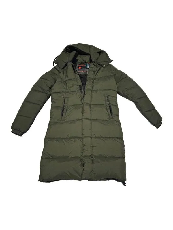 Geacă puffer Superdry M | Khaki, Cu glugă