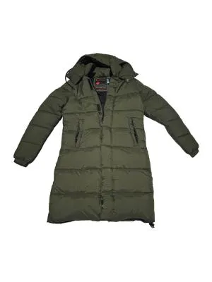 Geacă puffer Superdry M | Khaki, Cu glugă