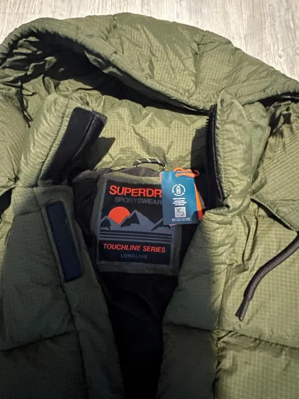Geacă puffer Superdry M | Khaki, Cu glugă - Image 3