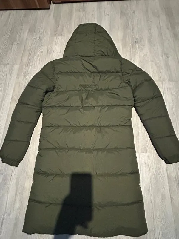 Geacă puffer Superdry M | Khaki, Cu glugă - Image 4