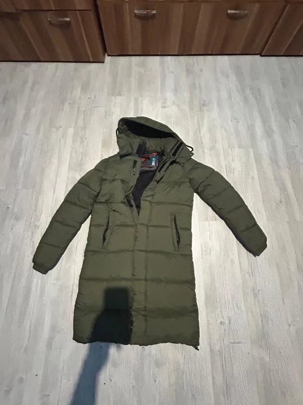 Geacă puffer Superdry M | Khaki, Cu glugă - Image 2