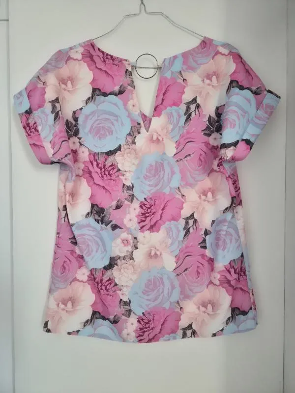 Bluză Puga EU 36 | Multicolor, Normal, Mânecă scurtă, Regular Standard fit, Floral & Tropical, Vâscoză - Image 2