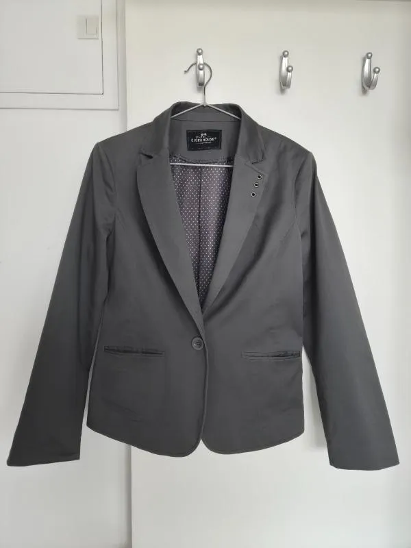 Sacou C&A EU 40 | Gri, Normal, Regular Standard fit, Monocrom, Bumbac - Image 9