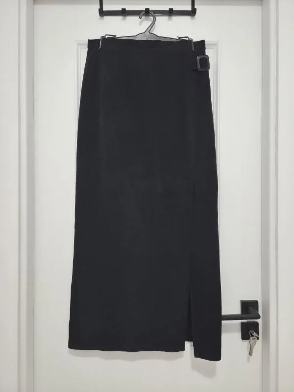 Fustă Maxi Florent Mod L | Negru, Talie medie, Dreaptă (Straight) fit, Monocrom, Poliester - Image 5