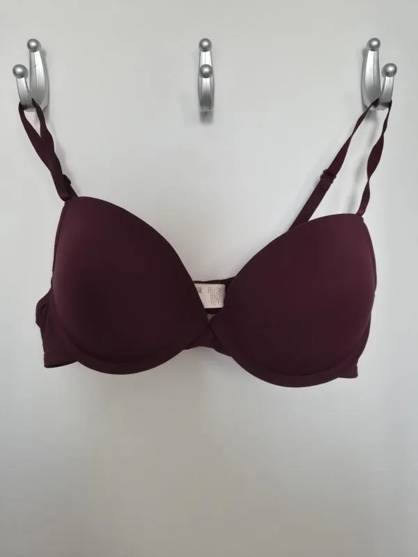Sutien Sinsay EU 36 | Burgundy, Monocrom, Poliamidă - Image 4