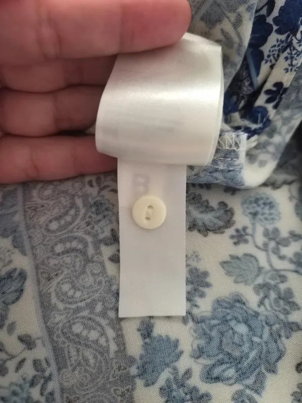 Cămașă H&M EU 36 | Albastru, Normal, Fără mâneci, Regular Standard fit, Floral & Tropical, Vâscoză - Image 5