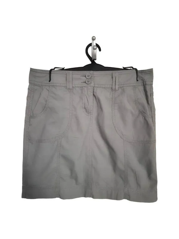Fustă Mini Colours Of The World EU 36 | Gri, Talie medie, Dreaptă (Straight) fit, Monocrom, Bumbac