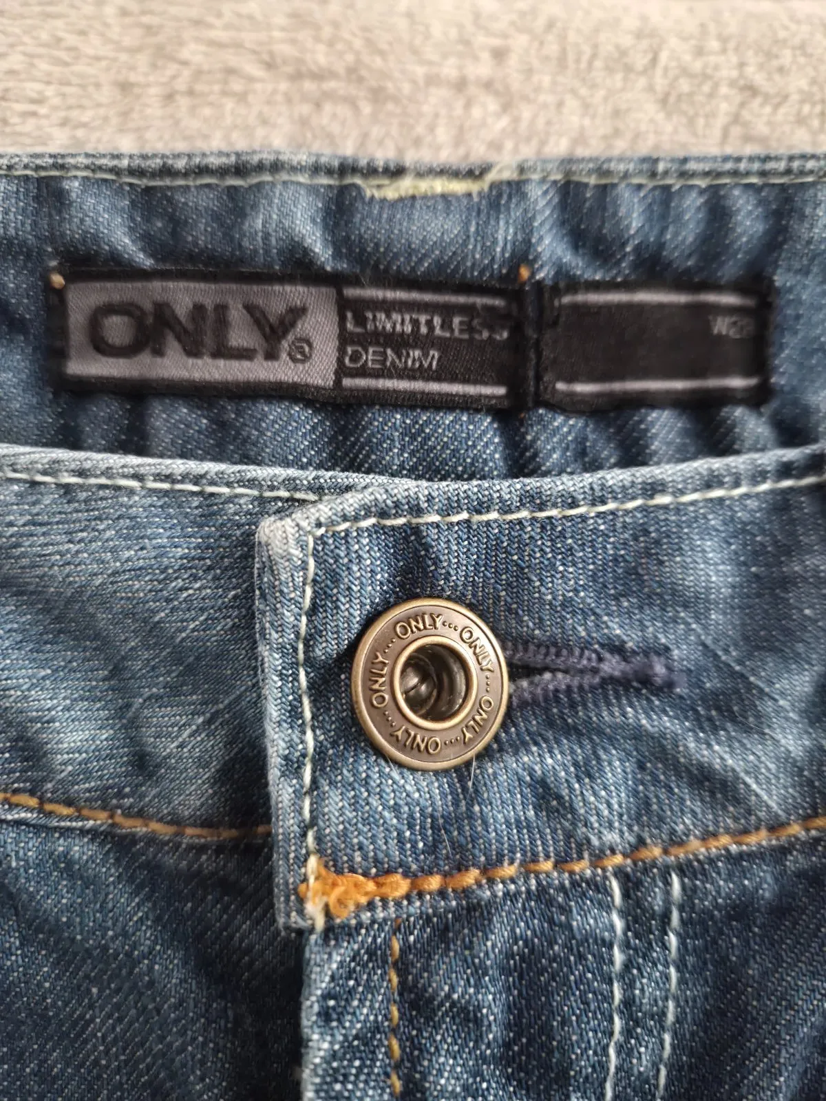 Fustă Mini Only M | Albastru, Talie medie, Dreaptă (Straight) fit, Monocrom, Denim - Image 3