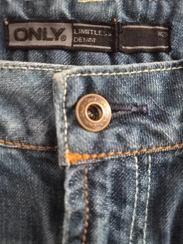 Fustă Mini Only M | Albastru, Talie medie, Dreaptă (Straight) fit, Monocrom, Denim - Image 4