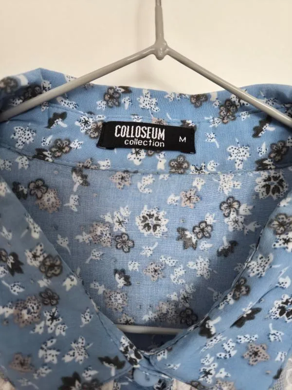 Cămașă Colloseum M | Bleu, Normal, Fără mâneci, Regular Standard fit, Buline & Imprimeuri mici, Broderie, Vâscoză - Image 3