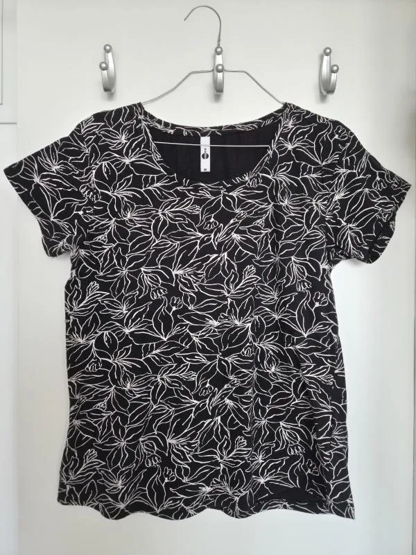 Tricou Ever.Me M | Negru, Normal, Regular Standard fit, Floral & Tropical, Bumbac - Image 5