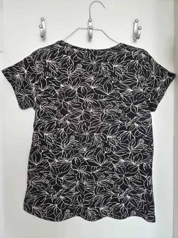Tricou Ever.Me M | Negru, Normal, Regular Standard fit, Floral & Tropical, Bumbac - Image 2