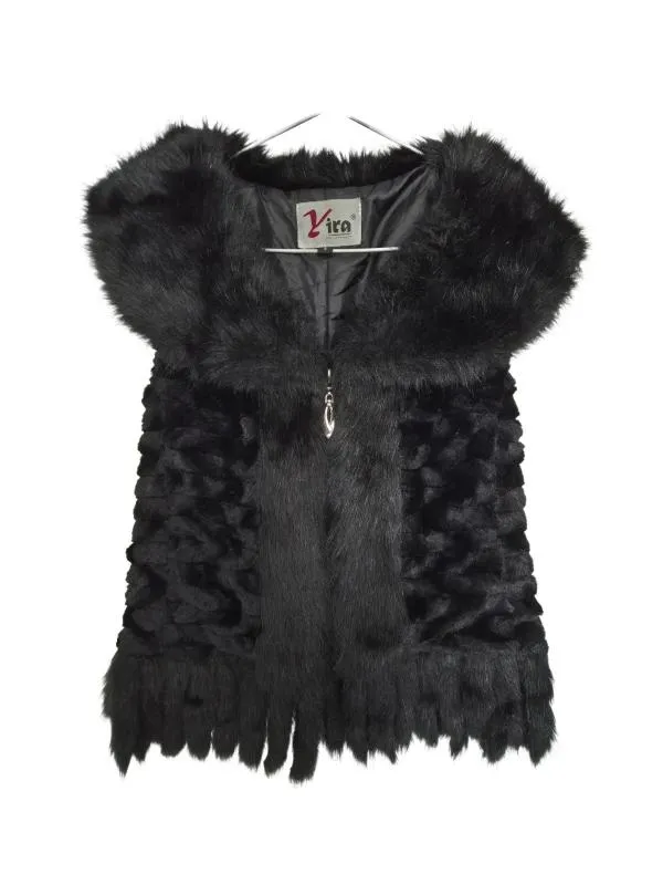 Vestă Yira S | Negru, Fără glugă, Monocrom, Acrilic