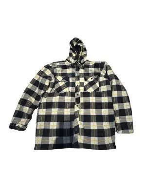 Jachetă tip cămașă XXL | Multicolor, Cu glugă, Carouri