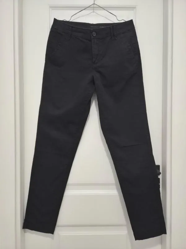 Pantaloni chino slim fit C&A EU 38 | Negru, Lungi, Talie medie, Monocrom, Bumbac - Image 5