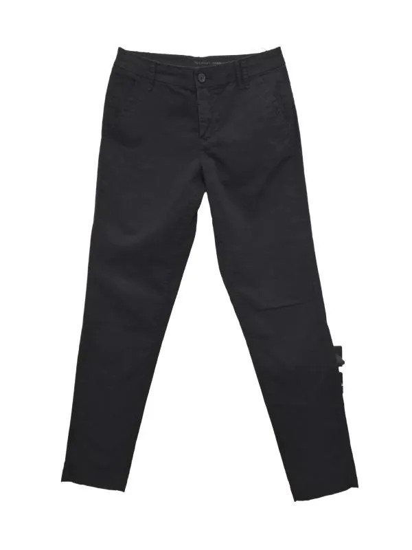 Pantaloni chino slim fit C&A EU 38 | Negru, Lungi, Talie medie, Monocrom, Bumbac