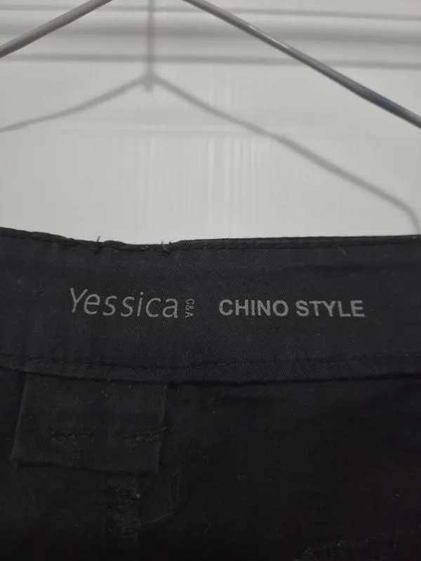 Pantaloni chino slim fit C&A EU 38 | Negru, Lungi, Talie medie, Monocrom, Bumbac - Image 3