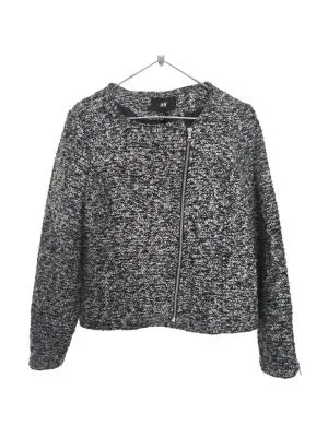 Blazer H&M EU 40 | Gri, Fără glugă, Monocrom, Poliester