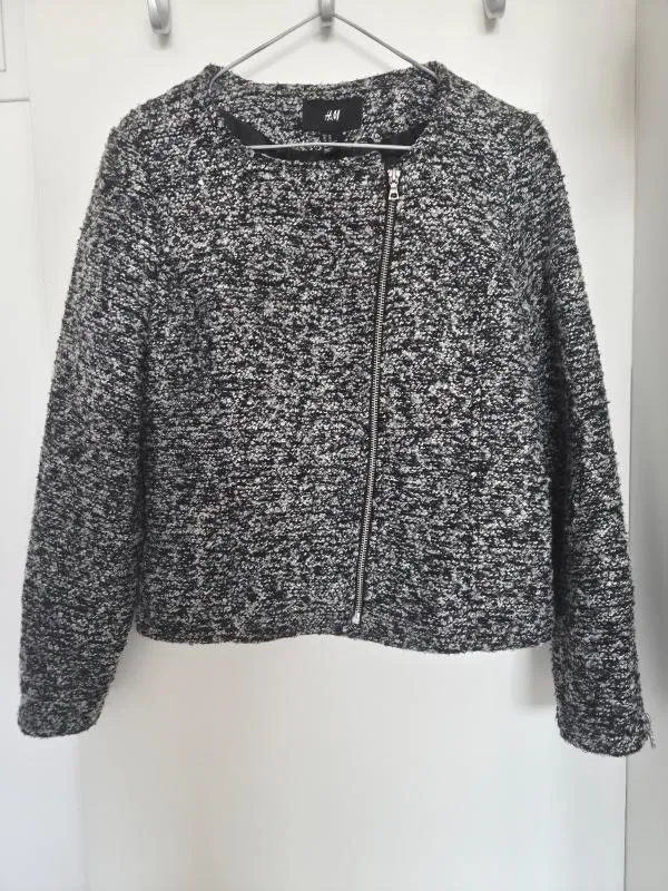 Blazer H&M EU 40 | Gri, Fără glugă, Monocrom, Poliester - Image 6