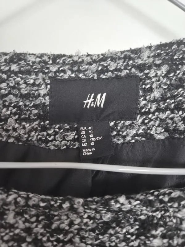 Blazer H&M EU 40 | Gri, Fără glugă, Monocrom, Poliester - Image 3