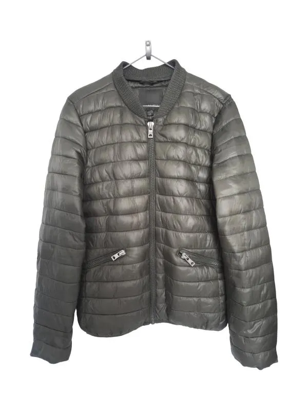 Geacă matlasată Amisu EU 38 | Khaki, Fără glugă, Monocrom, Poliester