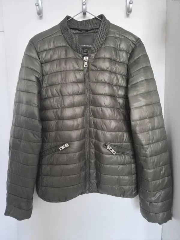 Geacă matlasată Amisu EU 38 | Khaki, Fără glugă, Monocrom, Poliester - Image 11