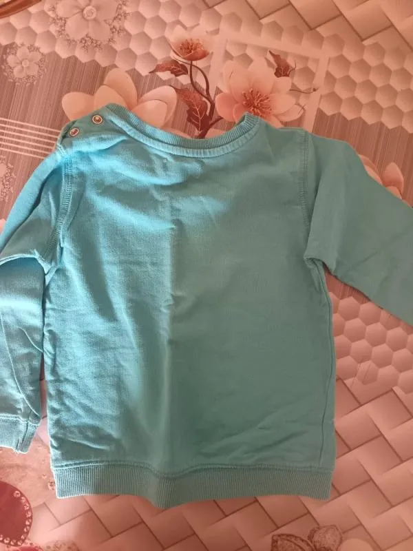Bluză Bebeluși (0-24 luni) 12-18 luni (81-86 cm) | Bleu, Bumbac - Image 2