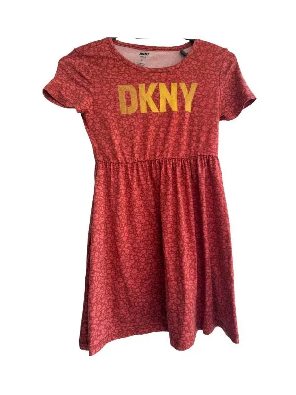 Rochie de zi DKNY Fete 6 ani (111-116 cm) | Portocaliu